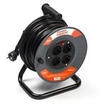Kabelhaspel | Perel | 25 meter (4-voudig, IP20, 3x 1.5 mm²), Doe-het-zelf en Verbouw, Elektra en Kabels, Verzenden, Nieuw