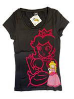 Bioworld Super Mario: Peach - Zwart T-Shirt - XS (Nieuw), Kleding | Heren, Verzenden, Nieuw