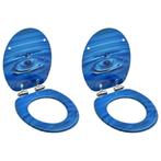vidaXL Toiletbrillen met soft-close deksel 2 st waterdruppel, Verzenden, Nieuw