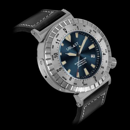 Ublast - Globetrotter - UBGT46BU/BK - Ltd Edition - Heren -, Sieraden, Tassen en Uiterlijk, Horloges | Heren