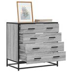 vidaXL Ladekast 70x41x70 cm bewerkt hout grijs sonoma, Kinderen en Baby's, Kinderkamer | Commodes en Kasten, Verzenden, Nieuw