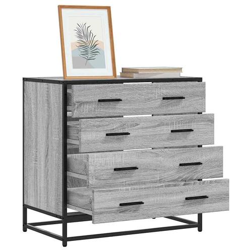 vidaXL Ladekast 70x41x70 cm bewerkt hout grijs sonoma, Kinderen en Baby's, Kinderkamer | Commodes en Kasten, Nieuw, Verzenden