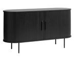 Dressoir Nola 140 cm - zwart | Meubelplaats, Huis en Inrichting, Kasten | Dressoirs, Ophalen of Verzenden, Nieuw