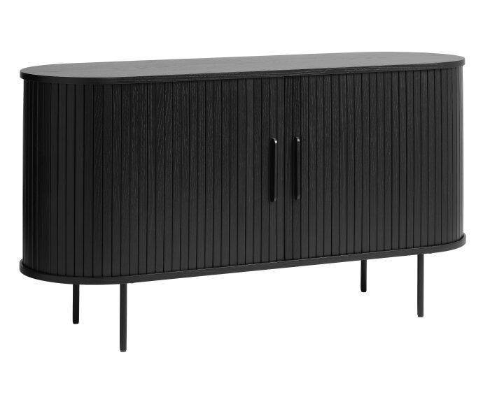 Dressoir Nola eikenhout 140 cm - zwart, Huis en Inrichting, Kasten | Dressoirs, Nieuw, Ophalen of Verzenden
