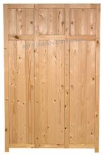 houten KLEDINGKAST 1, 2, 3 of 4 deuren breed met bovenkast, Nieuw, Grenenhout