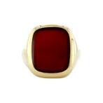 Gouden zegelring met carneool 14 krt, Sieraden, Tassen en Uiterlijk, Ringen, Ophalen of Verzenden, Nieuw