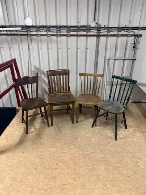 Set Spijlstoelen (4 stuks) Vintage/Café, Huis en Inrichting, Stoelen, Ophalen