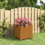 vidaXL Plantenbak met poten roestig 32x30x33 cm cortenstaal, Tuin en Terras, Verzenden, Minder dan 60 cm, Nieuw, Metaal