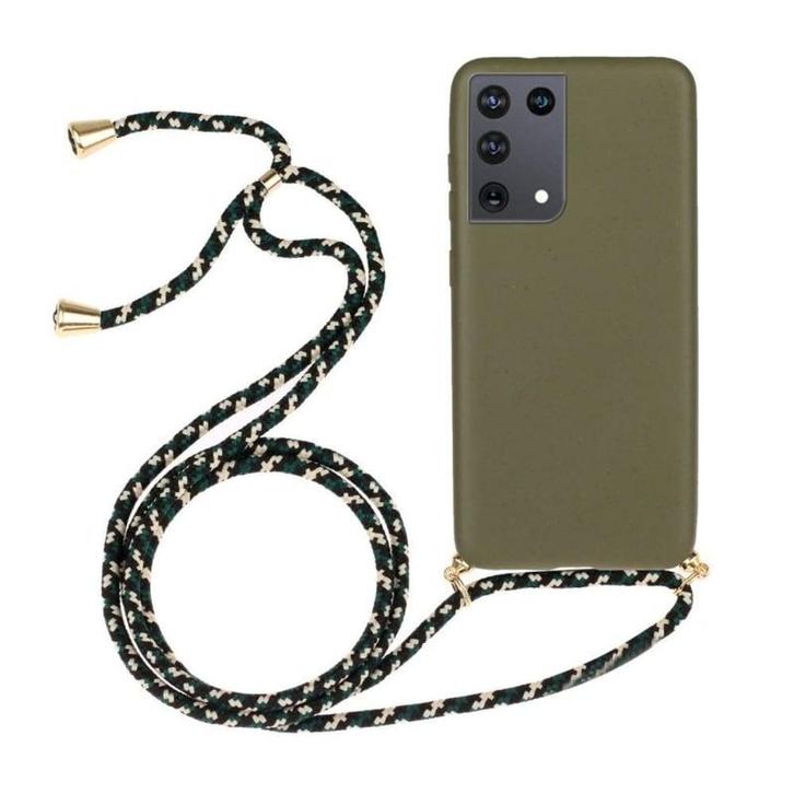 Galaxy S22 Ultra Crossbody TPU Hoesje met Koord Groen, Telecommunicatie, Mobiele telefoons | Hoesjes en Frontjes | Samsung, Nieuw