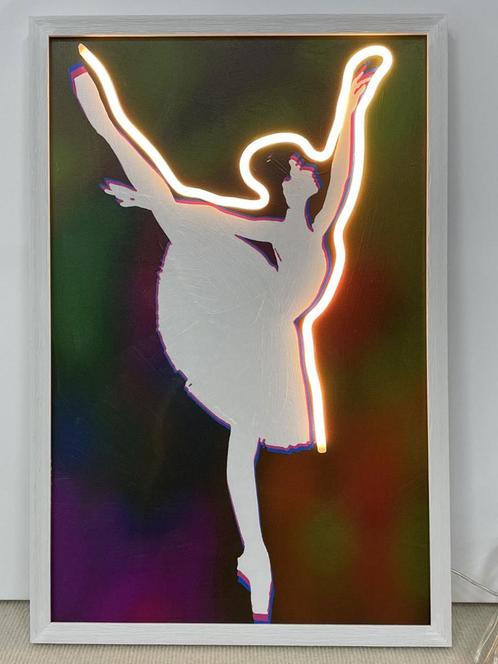 Neon Art White Dancing, Huis en Inrichting, Woonaccessoires | Schilderijen, Tekeningen en Foto's