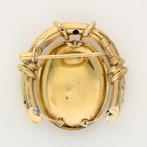 Broche - 10 kt. Geel goud Diamant (Natuurlijk) - Emaille, Sieraden, Tassen en Uiterlijk, Antieke sieraden