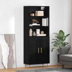 vidaXL buffetkast met lade Zwart Eiken 69,5 x 34 x 180 cm, Huis en Inrichting, Kasten | Buffetkasten, Minder dan 50 cm, Verzenden