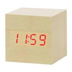 Houten Digitale LED Klok - Wekker Alarm  Snooze Helderheid, Verzenden, Nieuw