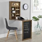Klaptafel eettafel voor wandmontage met krijtbord hout, Huis en Inrichting, Verzenden, Nieuw