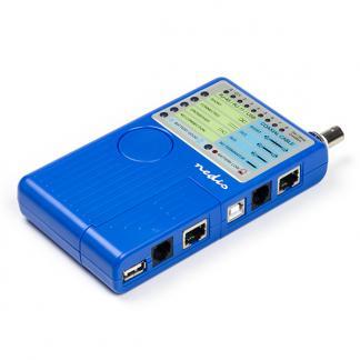 UTP kabeltester | Nedis (RJ45/RJ11/BNC/USB A-B), Computers en Software, Pc- en Netwerkkabels, Nieuw, Verzenden