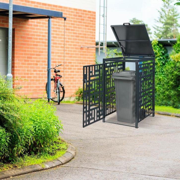 Containerombouw Bernalda voor 1 container 240L antraciet cas, Huis en Inrichting, Woonaccessoires | Prullenbakken, Verzenden
