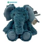 Knuffel olifant |  Blauw   | 15 cm (knuffeldier) (Speelgoed), Kinderen en Baby's, Ophalen of Verzenden, Nieuw