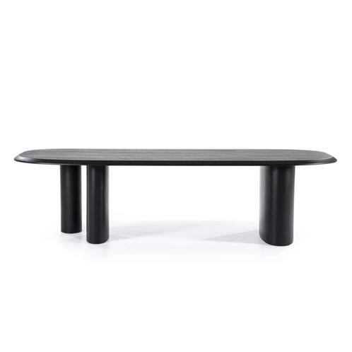 Eettafels Walter - 300cm - Zwart - 95981 - eettafel, Huis en Inrichting, Tafels | Eettafels, Nieuw, Overige materialen