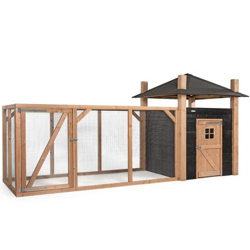 Houten Kippenhok Hooiberg Niek XL - VOLDUX - Rechts, Dieren en Toebehoren, Pluimvee | Toebehoren, Verzenden