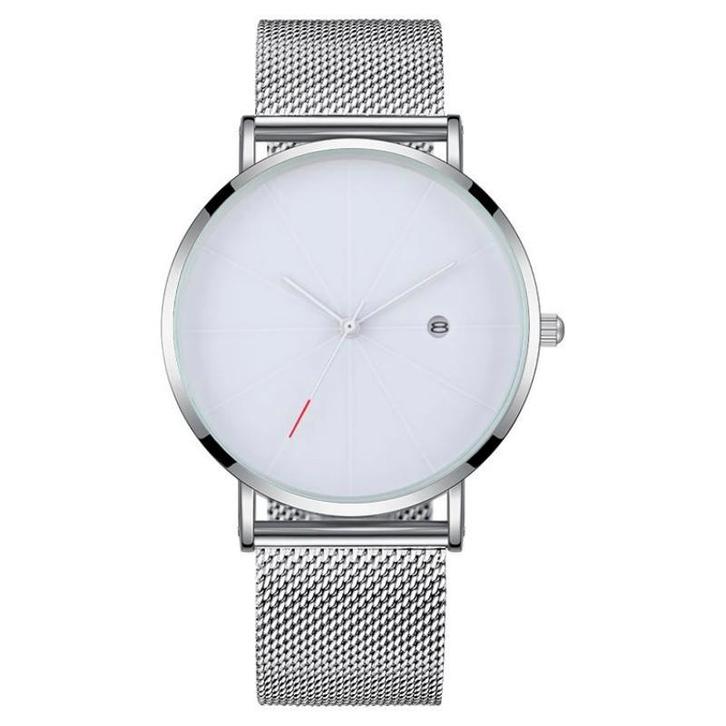 Fako - Horloge - Mesh - Chicago - Ø40mm - Zilver/Wit, Sieraden, Tassen en Uiterlijk, Horloges | Dames, Verzenden