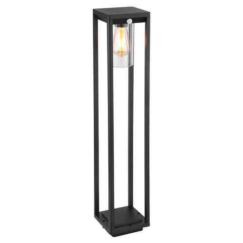 Vierkante staande buitenlamp | Zwart | 80cm | incl. sensor, Tuin en Terras, Buitenverlichting, Waterbestendig, Led, Netvoeding