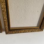 Lijst (2) - Hout - Twee goudkleurige lijsten, Antiek en Kunst