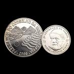 Portugal. 2 Silver Coins: 1x 1000 Escudos (Council European, Postzegels en Munten