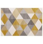 Design tapijt 'GRAFIK' 160/230 cm met gele grafische motieve