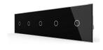 Livolo Touch Dimmer Wisselschakelaar 5x | Zwart Glas |, Ophalen of Verzenden, Nieuw, Schakelaar