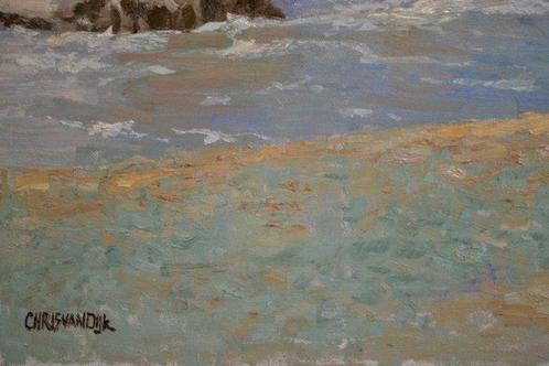 Chris van Dijk (1952) - Impressionist  Mon Étretat, Antiek en Kunst, Kunst | Schilderijen | Klassiek