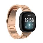 Fitbit Sense Luxe Metalen Horloge Bandje - Metaal - Vouw Slu