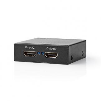 HDMI splitter | Nedis | 2 poorts (4K@60Hz, HDCP 2.2, Actief), Audio, Tv en Foto, Audiokabels en Televisiekabels, Nieuw, Verzenden