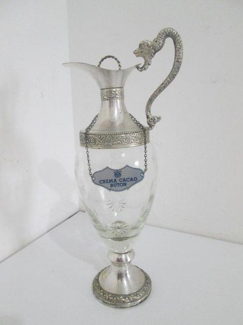 buton - argenterie galbiati - Karaf - kristal-zilver metaal, Antiek en Kunst, Curiosa en Brocante