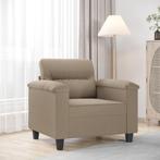 vidaXL Fauteuil 60 cm microvezelstof taupe, Eenpersoons, Verzenden, Nieuw, Minder dan 150 cm