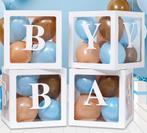 Vier letter ballon blokken Baby wit met 24 ballonnen, Verzenden, Nieuw, Versiering, Geboorte of Huwelijk