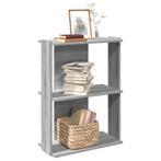 vidaXL Boekenkast 3-laags 60x30x80 cm bewerkt hout grijs, Huis en Inrichting, Kasten | Boekenkasten, Verzenden, Nieuw, Overige houtsoorten