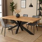 Acaciahouten Eettafel Rechthoek Edge 160x90 cm, Huis en Inrichting, Tafels | Eettafels, Verzenden, Nieuw, Industriële meubels