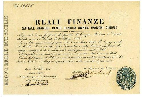 Italië. - 100 Francs 1860 - Regno delle Due Sicilie Reali, Postzegels en Munten, Munten | Nederland