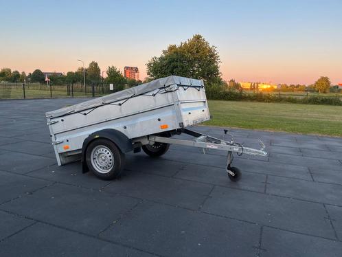Humbaur enkelas Kantel Trailer 2015 x 110 cm 750 kg met huif, Auto diversen, Aanhangers en Bagagewagens, Gebruikt, Ophalen