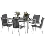 TRUUSK Zitgroep 7-delig Eetgroep Voor 6 Personen Eettafel Me, Tuin en Terras, Overige Tuin en Terras, Verzenden, Nieuw