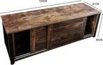 2dekans | TV meubel kast Stoer industrieel - dressoir met, Huis en Inrichting, Kasten | Dressoirs, Ophalen of Verzenden, Zo goed als nieuw