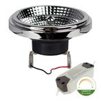 LED Spot AR111 G53 | Zwart | 12 watt | 45° | Dimbaar, Ophalen of Verzenden, Nieuw, Kabel of Snoer
