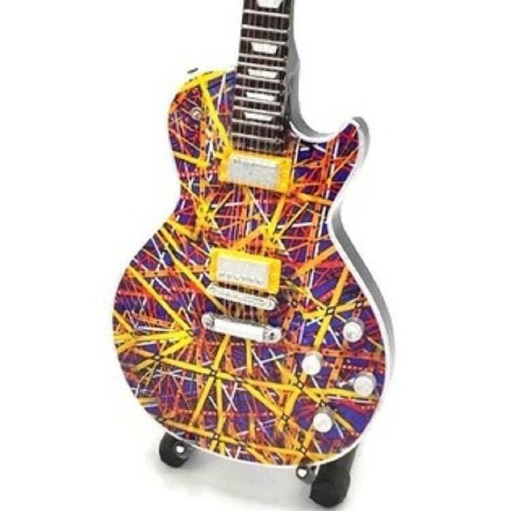 Miniatuur Gibson Les Paul gitaar met gratis standaard, Verzamelen, Muziek, Artiesten en Beroemdheden, Pop, Beeldje of Miniatuur