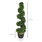 2-delig Kunstplanten Set, Spiraalontwerp, Cementbasis, Groen, Huis en Inrichting, Woonaccessoires | Kunstplanten en Kunstbloemen