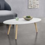 [en.casa] Salontafel Viborg ovaal 109,5x59,5x39,5 cm wit en, Huis en Inrichting, Verzenden, Nieuw