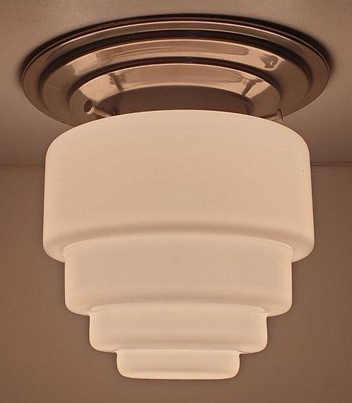Plafondlamp - Opaline glas, Antiek en Kunst, Kunst | Designobjecten