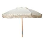 Parasol | Gardalux | Ø 180 cm (Beige, Rond, Hout), Tuin en Terras, Verzenden, Nieuw
