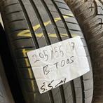 2 x Bridgestone Turanza T005 205-55-17 Zomerbanden 5,5mm, Gebruikt, 17 inch, Band(en), Personenwagen