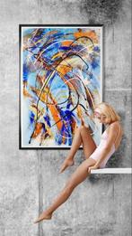 Luc Mora - Gold and blue - XL, Antiek en Kunst