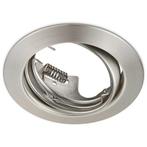 GU10 Inbouwspot Set - Mat Nikkel - Inbouw Rond - Kantelbaar, Metaal of Aluminium, Nieuw, Ophalen of Verzenden, Led